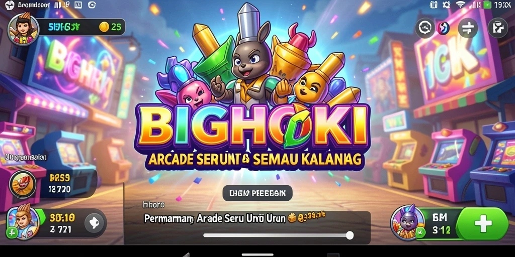Screenshot utama BIGHOKI menampilkan aksi gameplay yang seru.