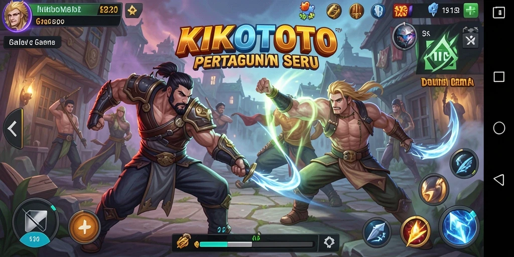 Gameplay KIKOTOTO menunjukkan pertarungan intens antara karakter kuat.