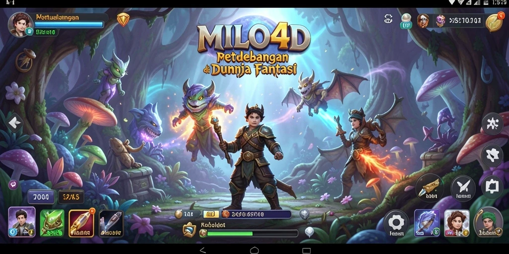 Tampilan gameplay <strong>MILO4D</strong> menunjukkan karakter menjelajahi alam liar.