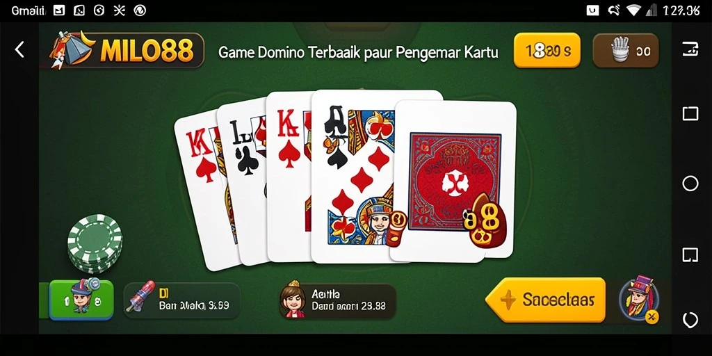 Tampilan screenshot gameplay seru dari MILO88 dengan aksi Domino.