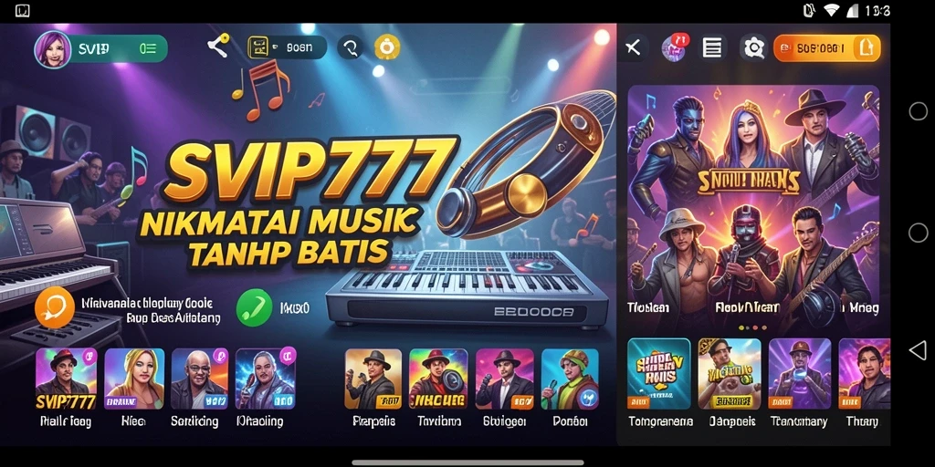 Tampilan gameplay SVIP777 dengan musik interaktif yang menarik.