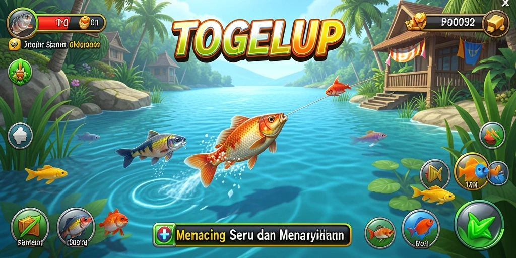 Gambar menangkap ikan dalam gameplay TOGELUP yang seru.